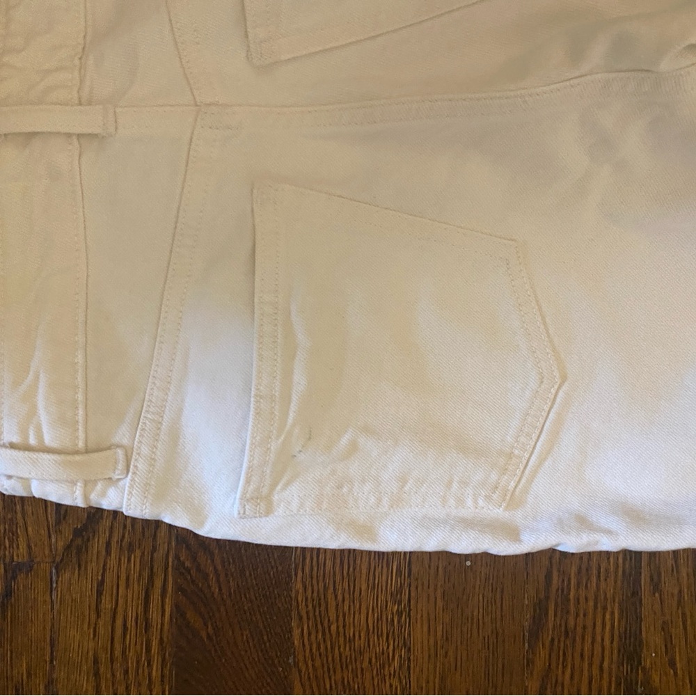 Zara TRF High Rise Stove Pipe Jeans, Oyster White, sz 26, US 2 - Picture 8 of 8